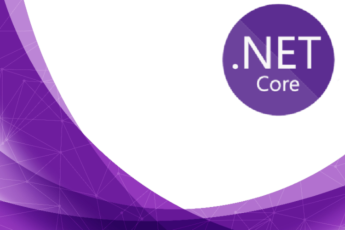 graphic design image that says ".NET Core" in purple